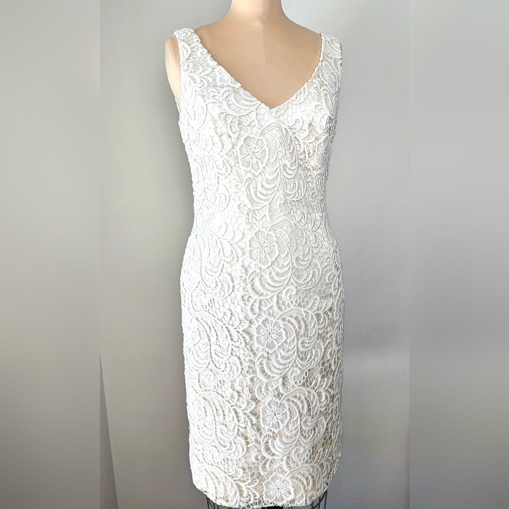 THEIA Ivory Lace Cocktail Dress – Bridal Shower / Rehearsal Dinner – Size 6